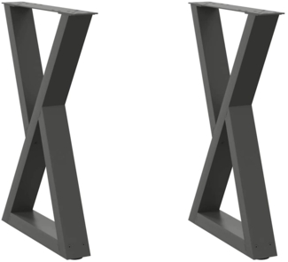 vidaXL Esstisch Beine 2 Stk. Anthrazit 50x(72-73,3) cm Stahl 4012718