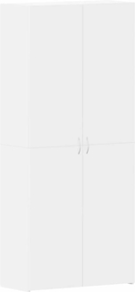 vidaXL Schuhschrank mit Regal Weiß 80 x 35,5 x 180 cm Holzwerkstoff 3333836