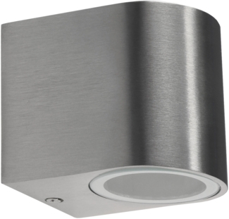 LED-Wandleuchte "CTW-1" für 1x GU10, IP44, Edelstahl poliert