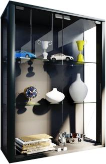 Vitrinenschrank Glas Wandschrank Vitrine Sammlervitrine Hängeschrank schwarz