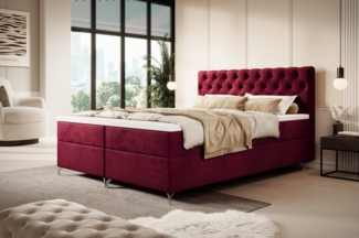 yourhouse24 Boxspringbett Chester mit 2 Bettkästen, Doppelbett mit Bonell-Matratze + Topper