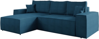 Ecksofa Magerio L Cord (Farbe: Poso 05, Seite: Links)