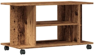 vidaXL TV-Regal mit Rollen Altholz-Optik 80x40x45 cm Holzwerkstoff 855790