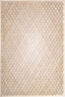 Kleine Wolke Badematte Cory, Höhe 24 mm, rutschhemmend beschichtet, fußbodenheizungsgeeignet, Polyester, rechteckig, Badteppich, modischer Farbverlauf, Hoch-Tief Effekt, waschbar