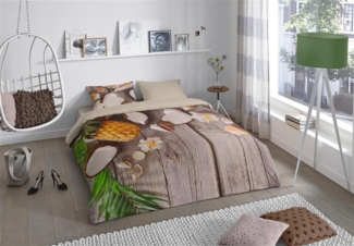 good morning Renforcé Bettwäsche 3 teilig Bettbezug 240x220 cm Kopfkissenbezug 60x70 cm Coconut 2624. 30. 03 Brown