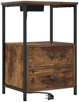 vidaXL Nachttisch Geräucherte Eiche 40 x 31 x 60 cm Holzwerkstoff 859444