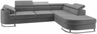 99rooms Ice Ecksofa Rechts Velours KRONOS Cappuccino