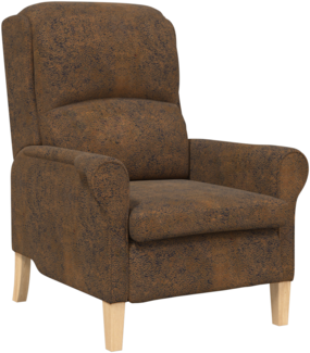 vidaXL Moderner Sessel Braun Stoff, Holz Standard Ergonomisch Sessel 42009867