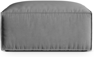 Micadoni Hocker Nuria 1-Sitzer Samt Grau