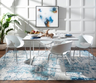 Livabliss Teppich DUNKIRK, rechteckig, Höhe: 11 mm, Moderner Designerteppich in Marmor Optik, Kurzflor Wohnzimmerteppich