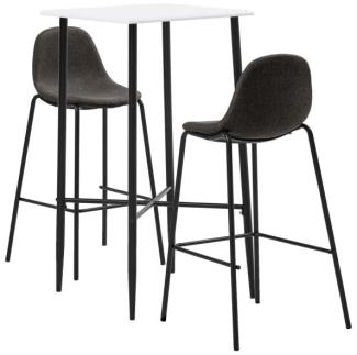 vidaXL 3-tlg. Bar-Set Stoff Dunkelgrau 3050006