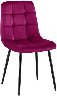 CLP Esszimmerstuhl Antibes Samtbezug gepolstert mit Rückenlehne bis 150 kg,lila