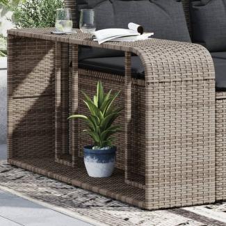 vidaXL Outdoor-Rgale 2 Stk. Grau Poly Rattan 366132