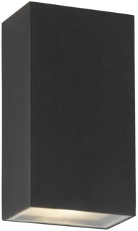 LED Wandleuchte, Aluminium, Schwarz, H 16,2 cm,