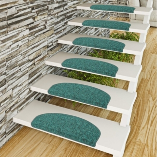 Pergamon Stufenmatte Trend Schlinge Stufenmatte Strong 15er-Set, Halbrund, Höhe: 5 mm