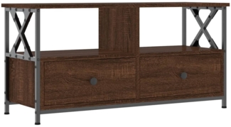 vidaXL TV-Schrank Braun Eichen-Optik 90x33x45 cm Holzwerkstoff & Eisen 831797