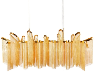 riess-ambiente Hängeleuchte ROYAL 120cm gold, keine besonderen Funktionen, ohne Leuchtmittel, Wohnzimmer · Metall-Ketten · Esszimmer · Barock Design