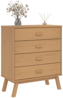 vidaXL 'OLDEN' Schubladenschrank, Braun Massivholz Kiefer, 76,5 x 39 x 90 cm