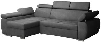 Ecksofa Boston Mini, Seite: Links, Grau, 98 x 255 x 170 cm