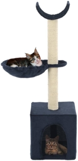 vidaXL Katzen-Kratzbaum mit Sisal-Kratzsäulen 105 cm Blau 170627