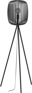 EGLO Stativ Stehleuchte Romazzina, Stehlampe Wohnzimmer aus Metall in Schwarz, Dreibein Standleuchte, Wohnzimmerlampe mit E27 Fassung