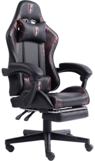 TRISENS Gaming-Stuhl Gaming-Stuhl Arijus Chefsessel mit Fußstütze im Racing-Design (1 Stück), Chefsessel mit Fußstütze im Racing-Design