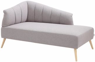 OTTO home Recamiere Lucy, Chaiselonge mit Massivholzfüßen und Steppung, Armlehne links und rechts bestellbar