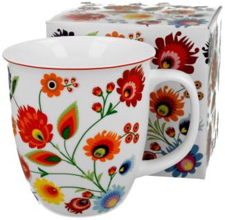 DUO ETNO Becher 650 ml ŁOWICZ New Bone China Porzellan