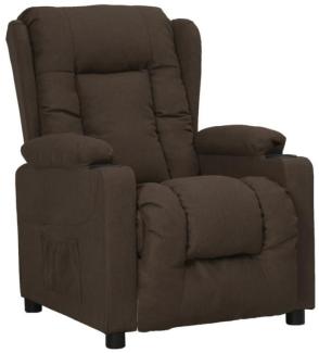 vidaXL Aufstehsessel Dunkelbraun Stoff 3093428