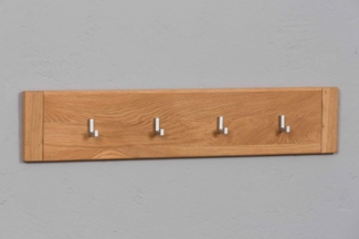 Wandgarderobe Hakenleiste Basel - Wildeiche Massivholz geölt
