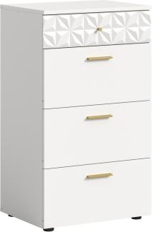 INOSIGN Kommode Schubladenkommode mit 4 Schubkästen & Ornamentabsetzung, Flur, Diele, Flurschrank, Schrank, Mehrzweckschrank, Schubladenschrank