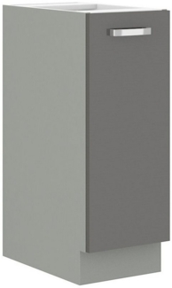 Küche Bianca Grey Hochglanz Grau Unterschrank 30 cm Schrankauszug Küchenschrank