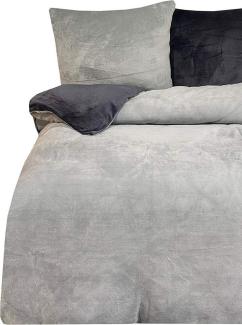 One Home Bettwäsche Winter Cashmere Touch, Fleece, 3 teilig, flauschig warmes Teddy Plüsch, Doppelbett