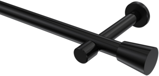 Gardinenstangen-Set Prestige Sitra 100 cm, 1-läufig (ohne Ringe), 20 mm Ø Schwarz