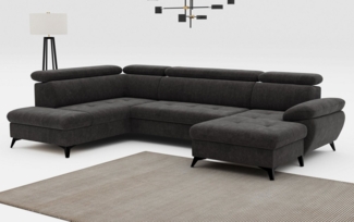 COTTA Wohnlandschaft Hudson U-Form, mit Kopfteilverstellung, wahlweise mit Bettfunktion & Bettkasten
