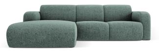 Micadoni Boucle Ecksofa Molino 4-Sitzer Links Chenille Petrol