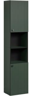 welltime Hochschrank Amrum (1-St) Breite 40cm, geräumiger Hochschrank Eiche Rillenoptik Badschrank