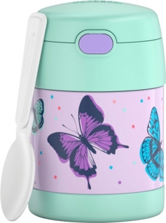 THERMOS Thermobehälter FUNTAINER FOOD JAR, Thermobehälter für Essen, spülmaschinenfest, Edelstahl, Kunststoff, Silikon, (1-tlg), 0,3l, 5h heiß & 7h kalt, dicht & auslaufsicher, mit klappbarem Löffel