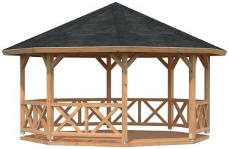 Palmako Holz-Pavillon Betty ohne Fußboden 465x465 cm Holzpavillon 4743142052617
