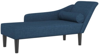 vidaXL Chaiselongue mit Kissen Blau Stoff