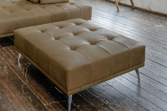 KAWOLA Hocker WIOLO Leder camel 42 x 110 x 110 cm