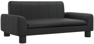 vidaXL Kindersofa Schwarz 70x45x30 cm Kunstleder 3196274