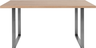 FORTE Tables Esstisch, Holzwerkstoff, Beige, 140 x 74,7 x 90 cm