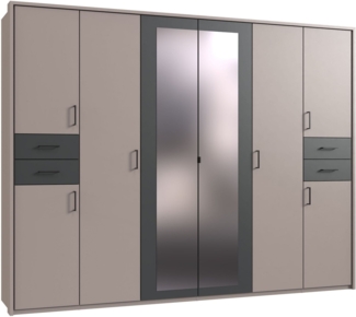 Wimex Drehtürenschrank Vegas inklusive Passepartout-Rahmen, mit Spiegeltüren und Schubladen