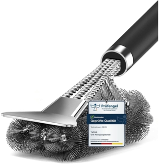 'TNTOR ' 3IN1 Robuste Grillbürste, Edelstahl Schwarz