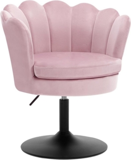 Woltu Polsterstuhl (1 St), Schminktisch Stuhl mit Lehne, Blumenform, 360° drehbar