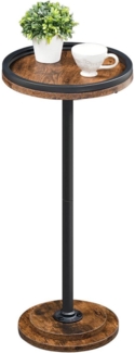Runder Beistelltisch Cocktailtisch Bistrotisch rustikal Braun Schwarz 30x30x65cm