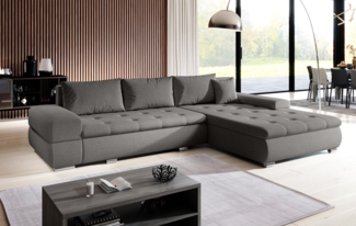 AX LIVING Couch Sofa L Form Sivaso Braun 310 cm mit Schlaffunktion