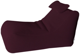 Dmora Pouf Міhck, Mehrzwecksessel, Sitzsack, Hockerhocker, Made in Italy, 70x120 h65 cm, Bordeaux