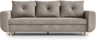 AX LIVING Cheriton Schlafsofa Modern 222cm breit in Braun mit Schlaffunktion